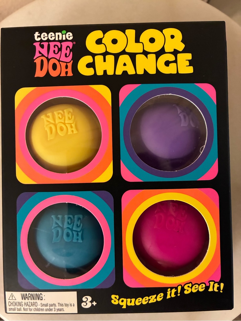 Needoh Color Change Kids Toy Set - Yellow, Purple, Teal, Magenta